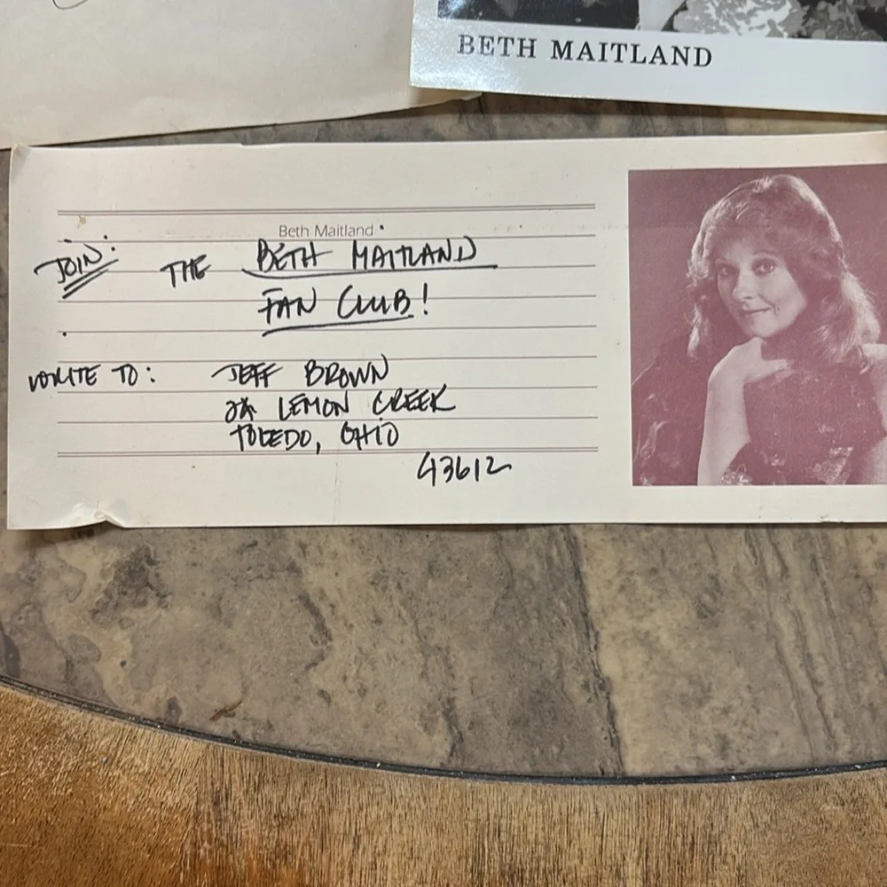Beth Maitland signed photo